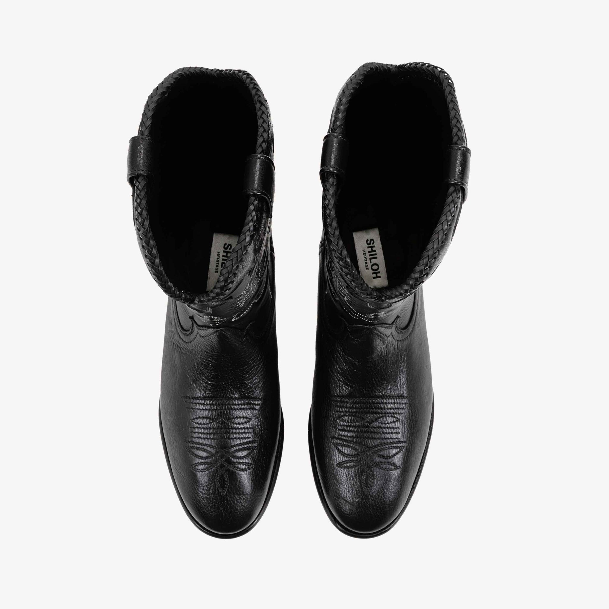 Midnight Western Black Leather