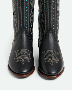 Cowboy Boots in Black Leather | The Midnight Rodeo – Shiloh Heritage