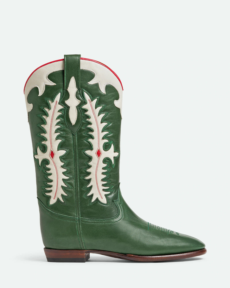 Midnight Texas Dark Green Leather